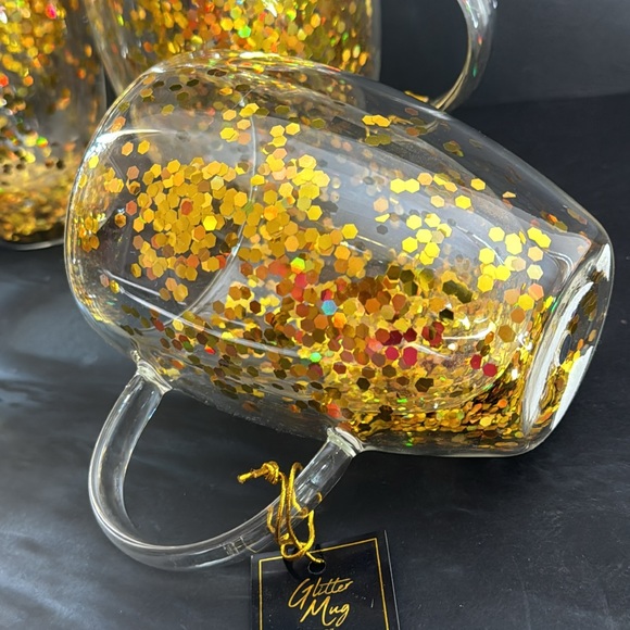 Gold Giltter 4 Piece Mug Set - Picture 13 of 16